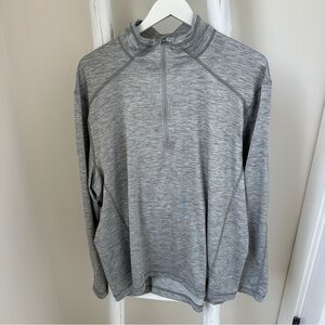 Vineyard Vines Heather Gray Performance Sankaty Quarter Zip Pullover Size XL